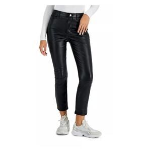 Tinseltown Juniors' Faux-Leather Straight-Leg Pants, 15-3078